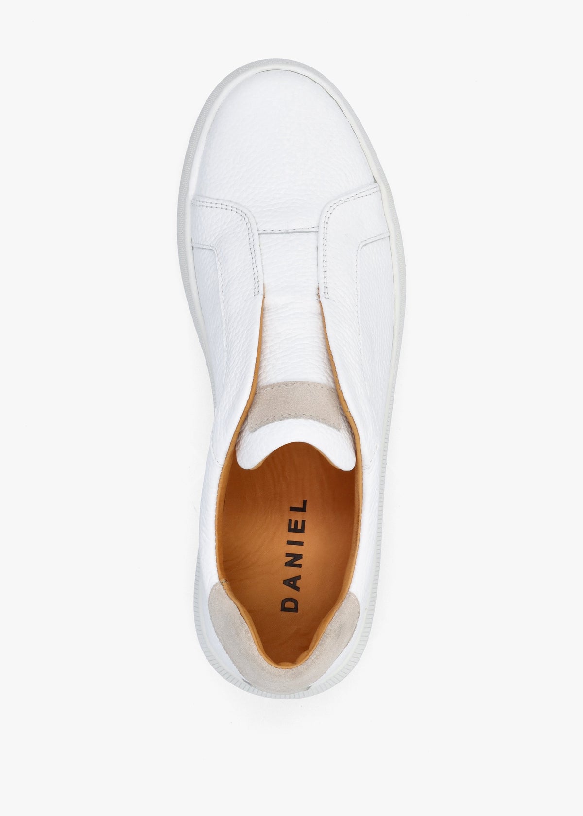 Viola White Leather Low Profile Trainers