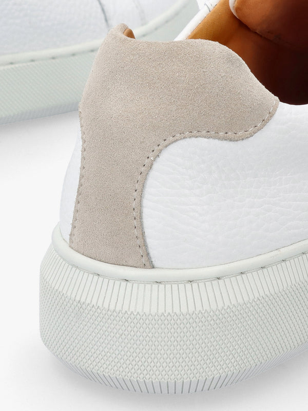 Viola White Leather Low Profile Trainers