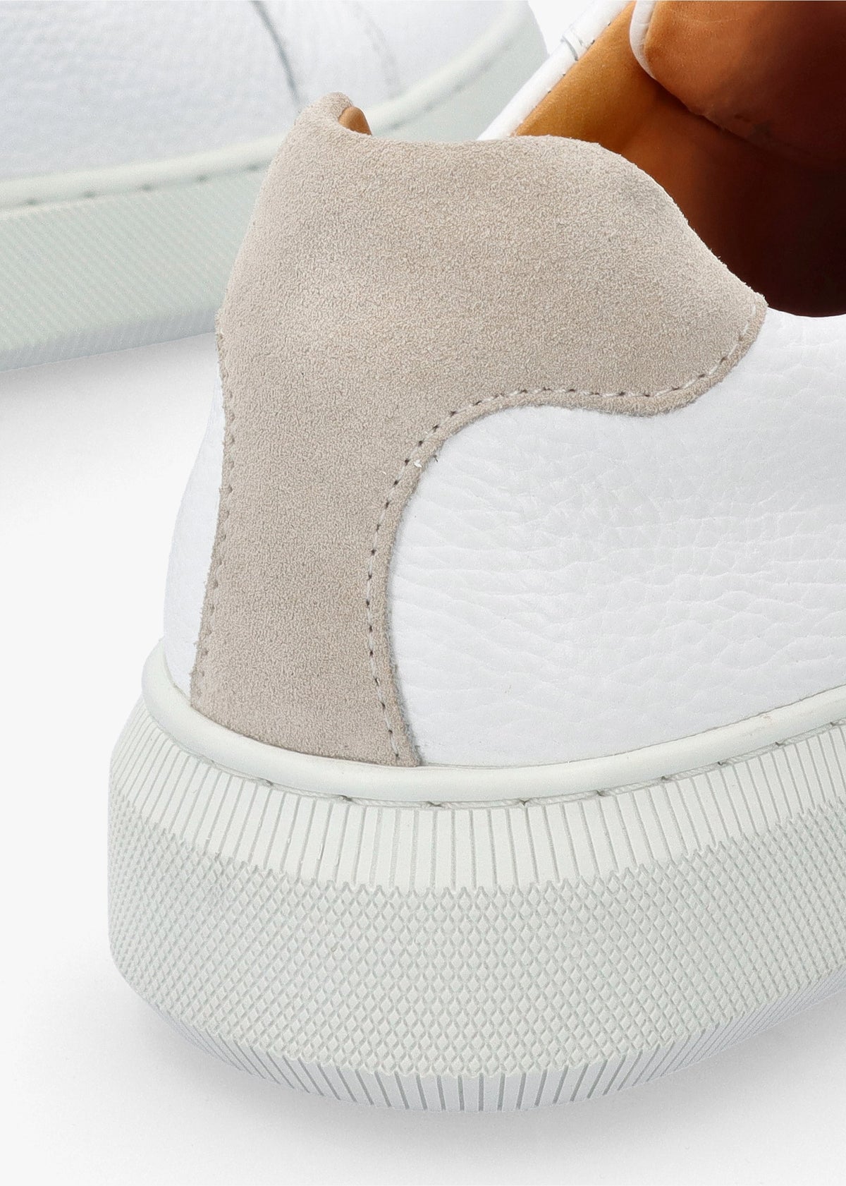 Viola White Leather Low Profile Trainers