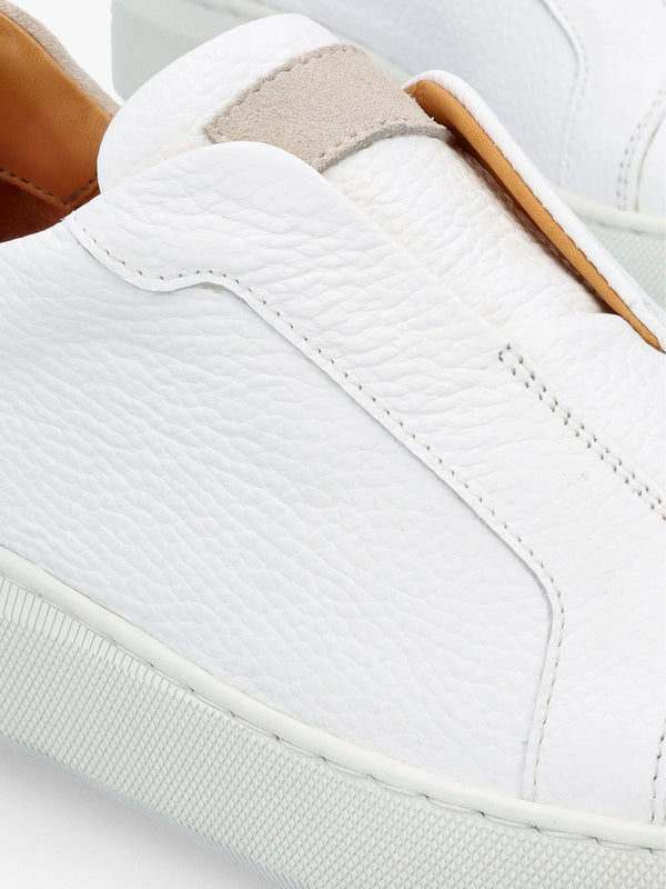 Viola White Leather Low Profile Trainers