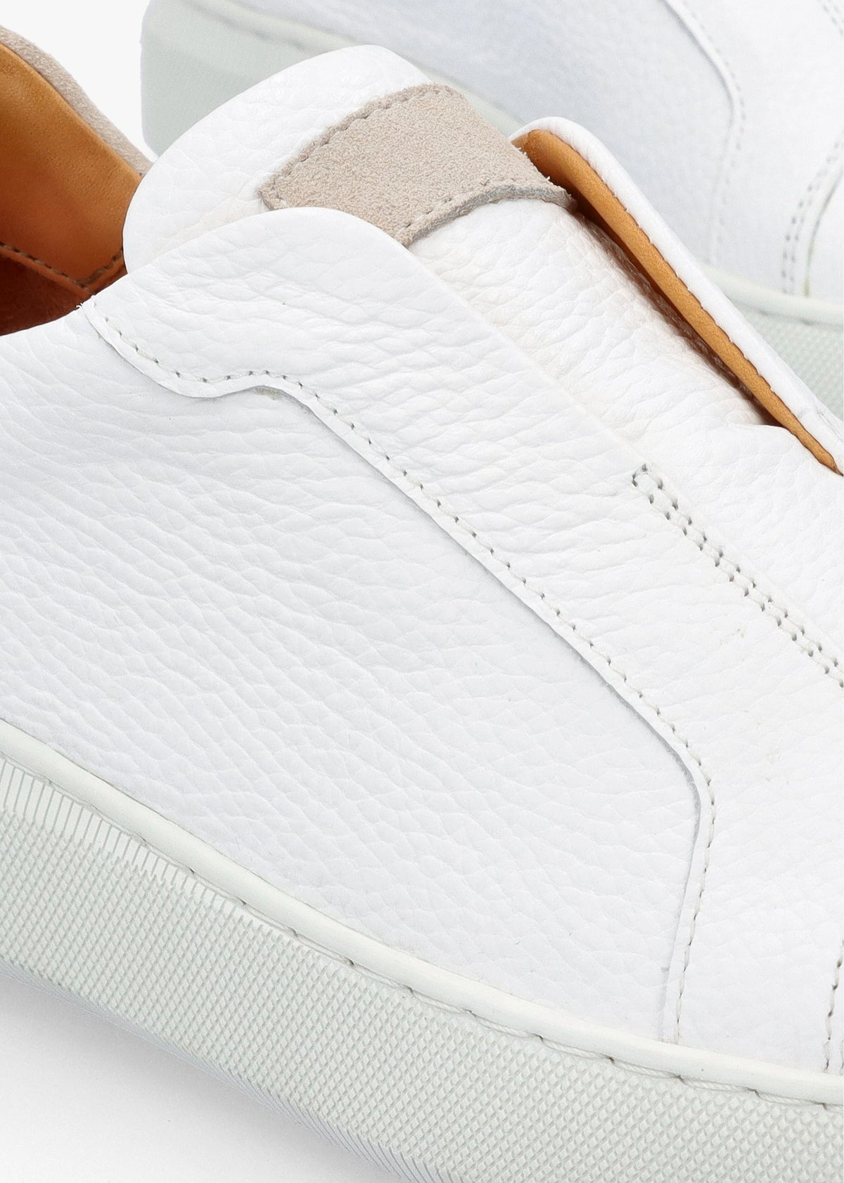 Viola White Leather Low Profile Trainers