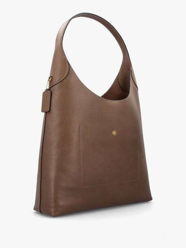 Brooklyn 39 Dark Stone Leather Shoulder Bag