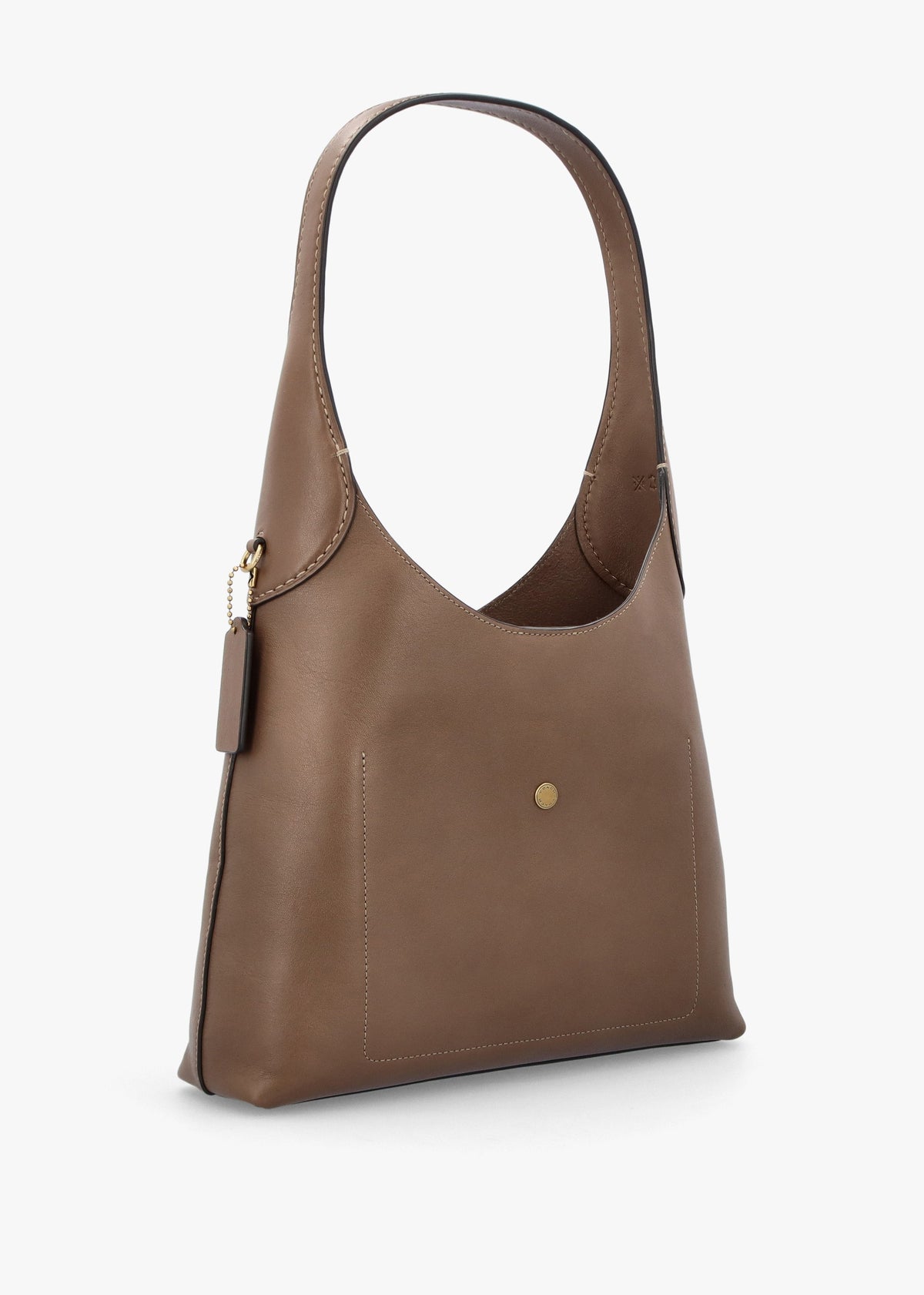 Brooklyn 28 Dark Stone Leather Shoulder Bag