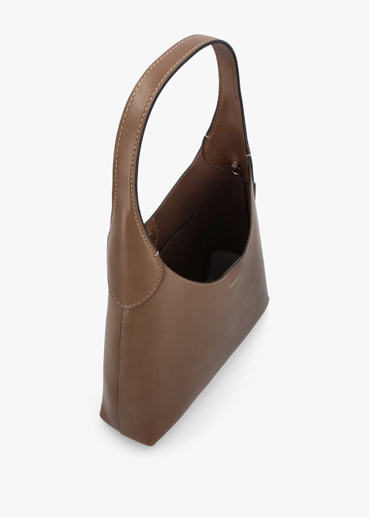 Brooklyn 28 Dark Stone Leather Shoulder Bag