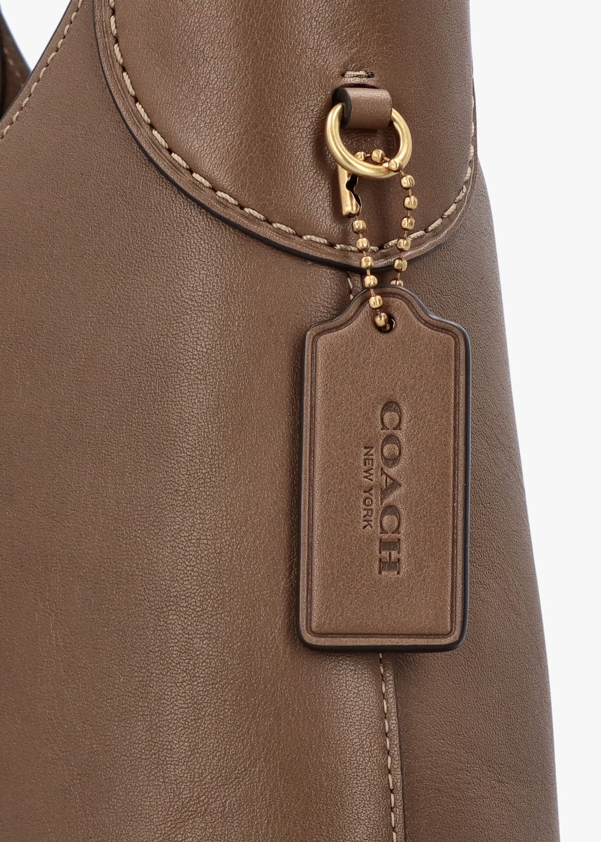 Brooklyn 28 Dark Stone Leather Shoulder Bag