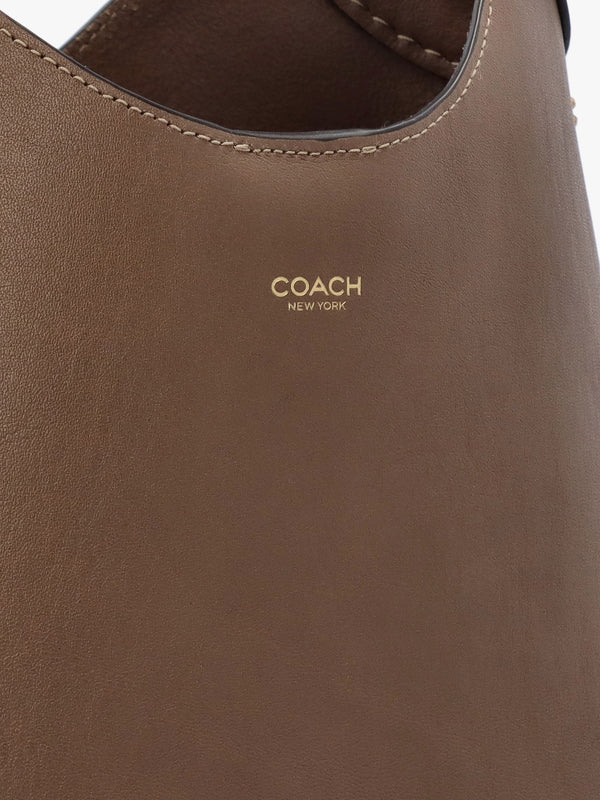 Brooklyn 28 Dark Stone Leather Shoulder Bag