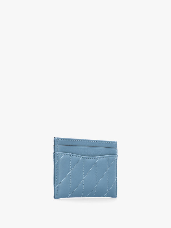 Essentials Quilted Pillow Bluebell Leather Card Case
