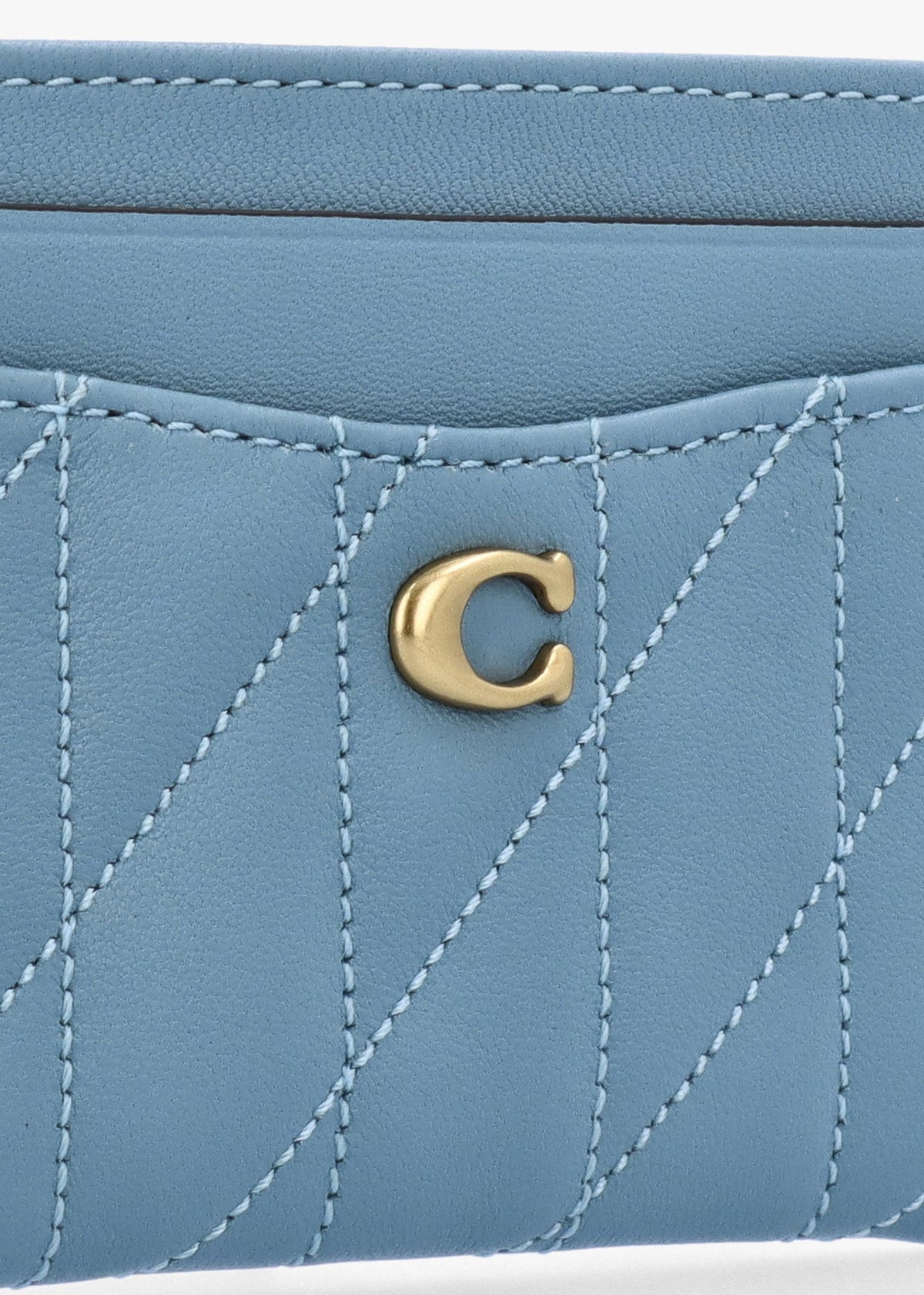 Essentials Quilted Pillow Bluebell Leather Card Case