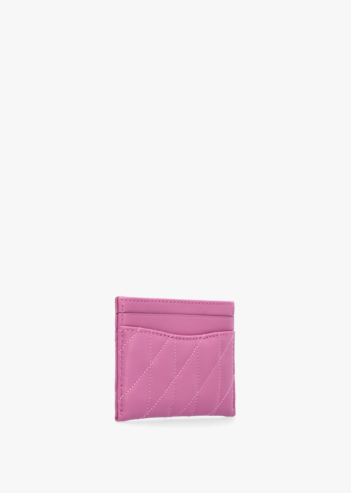 Essentials Quilted Pillow Fuchsia Leather Card Case