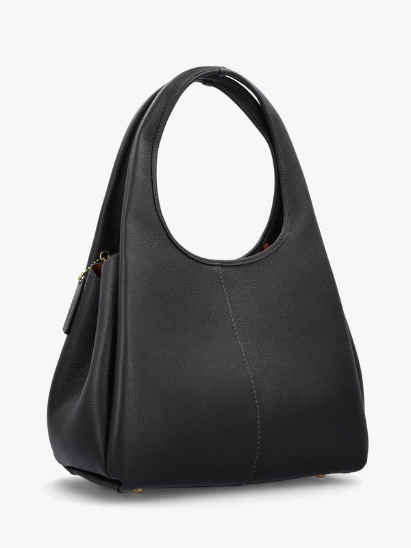 Lana Large Black Leather Shoulder Bag