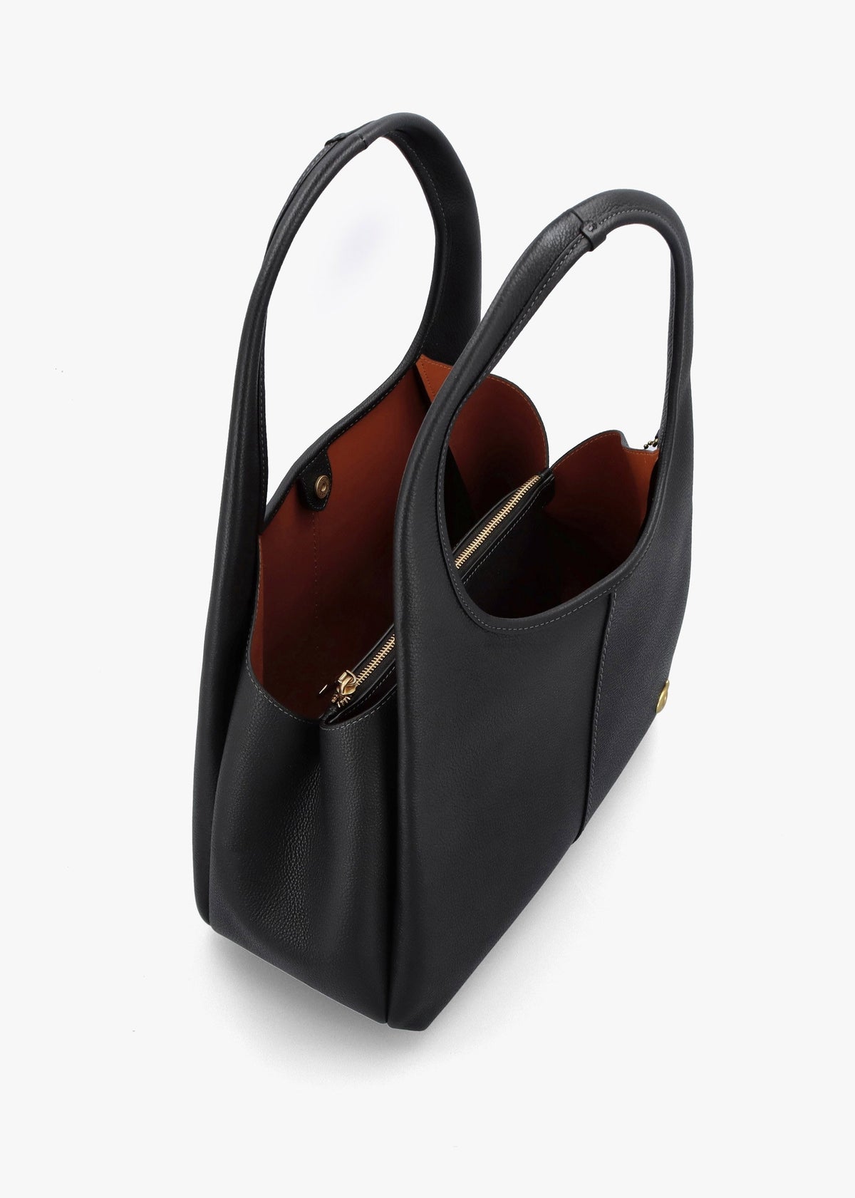 Lana Large Black Leather Shoulder Bag