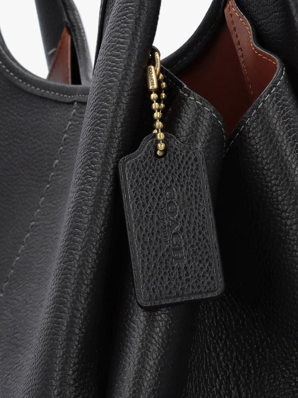 Lana Large Black Leather Shoulder Bag