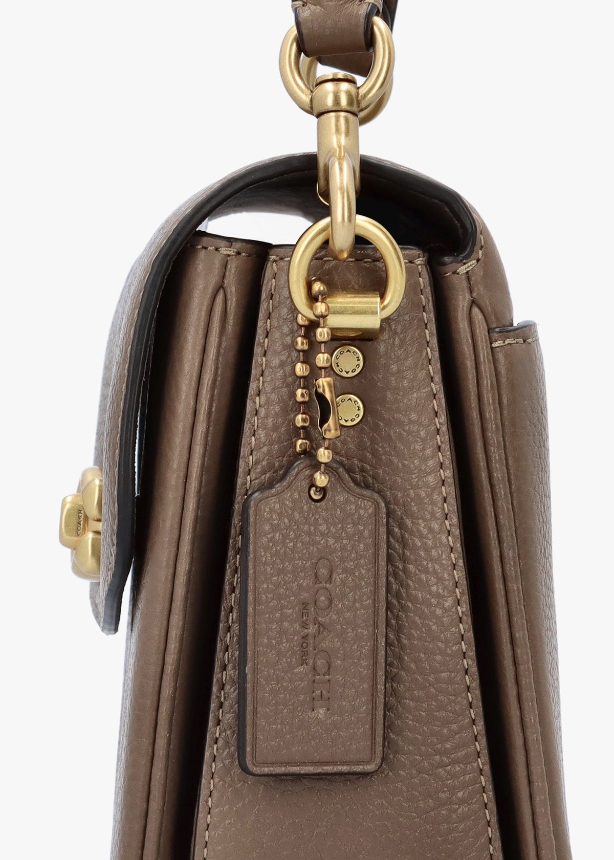 Cassie 19 Dark Stone Leather Cross-Body Bag