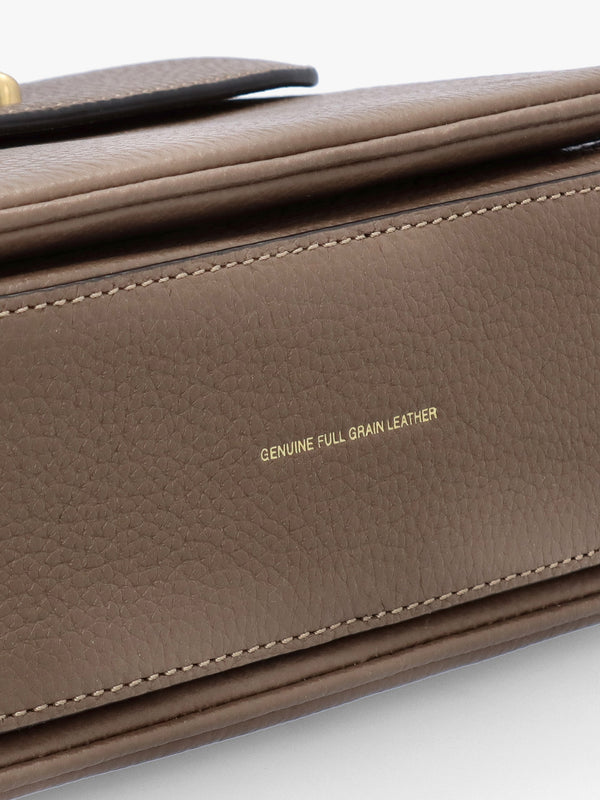 Cassie 19 Dark Stone Leather Cross-Body Bag