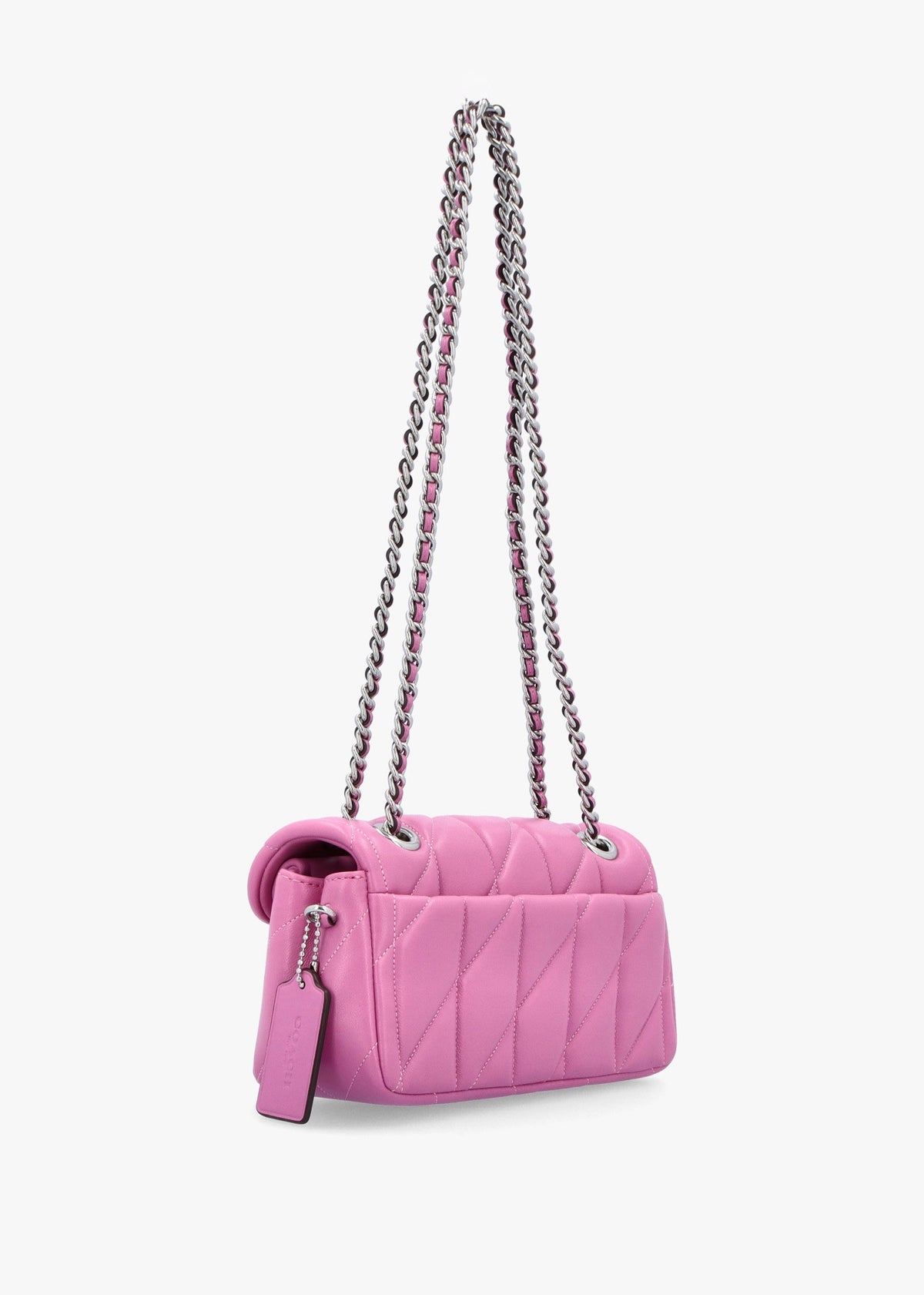 Tabby 20 Quilted Fuchsia Leather Shoulder Bag