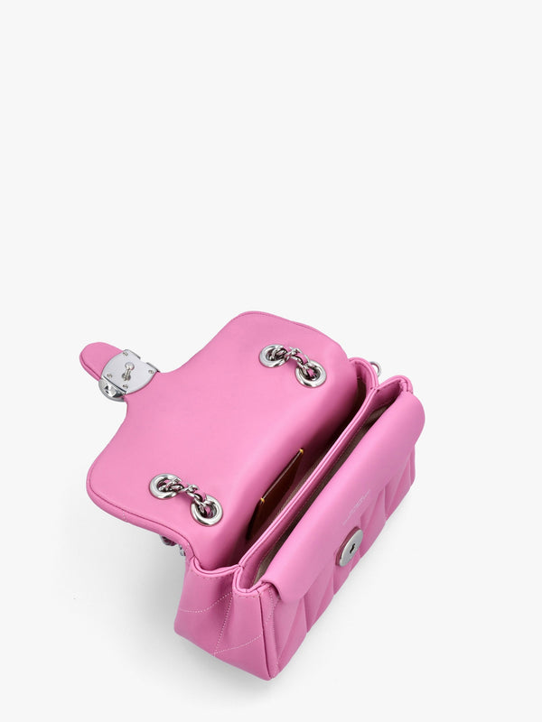 Tabby 20 Quilted Fuchsia Leather Shoulder Bag