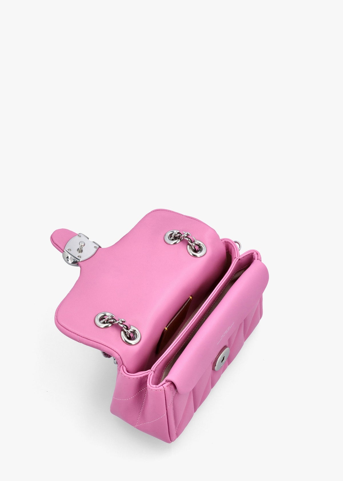Tabby 20 Quilted Fuchsia Leather Shoulder Bag
