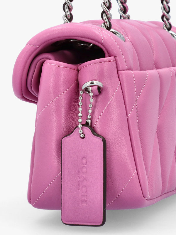 Tabby 20 Quilted Fuchsia Leather Shoulder Bag