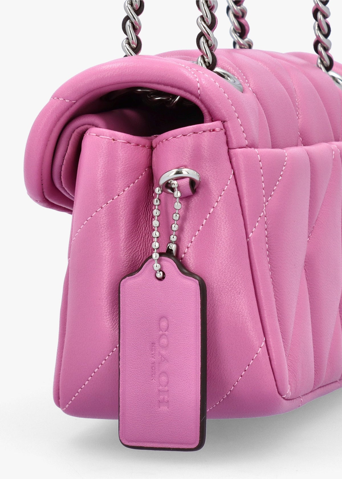 Tabby 20 Quilted Fuchsia Leather Shoulder Bag