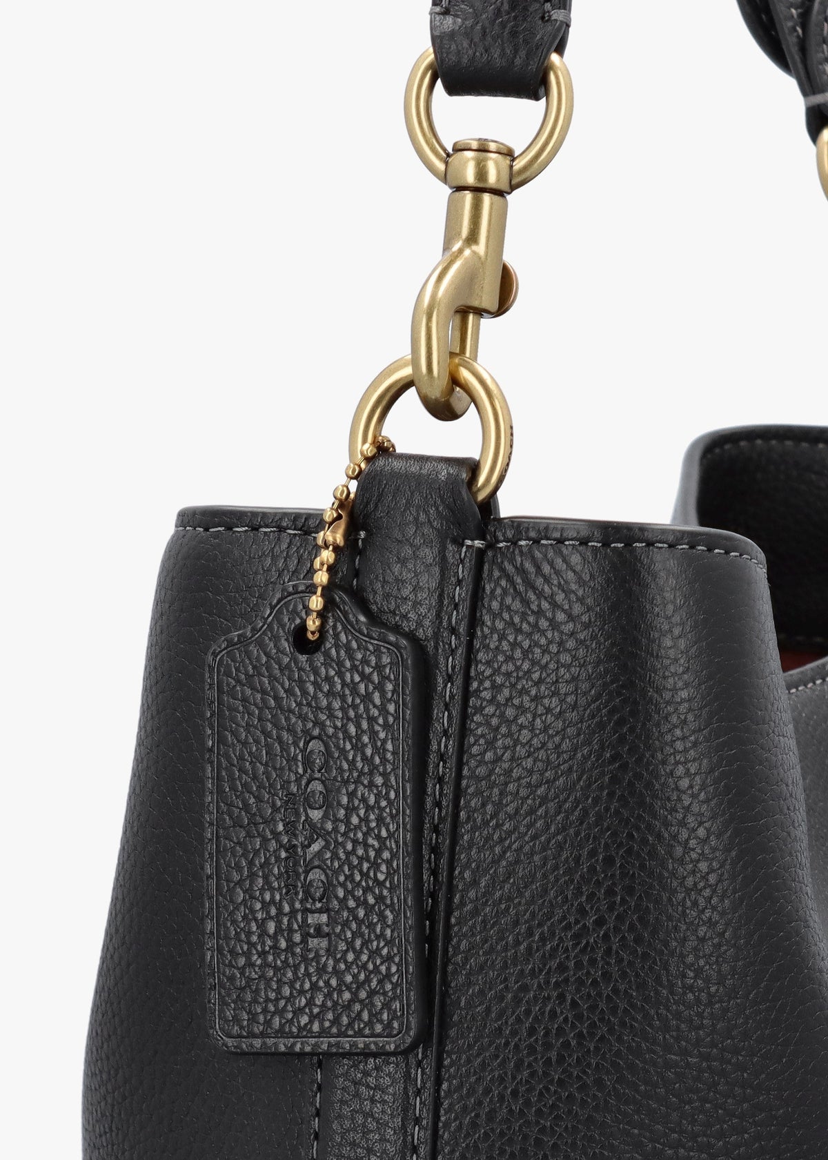 Willow Soft Black Leather Bucket Bag