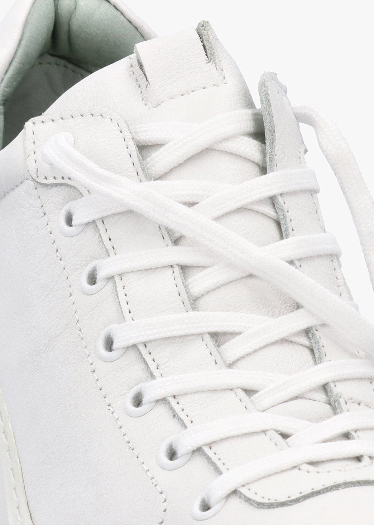 Dufy White Leather Wedge Trainers