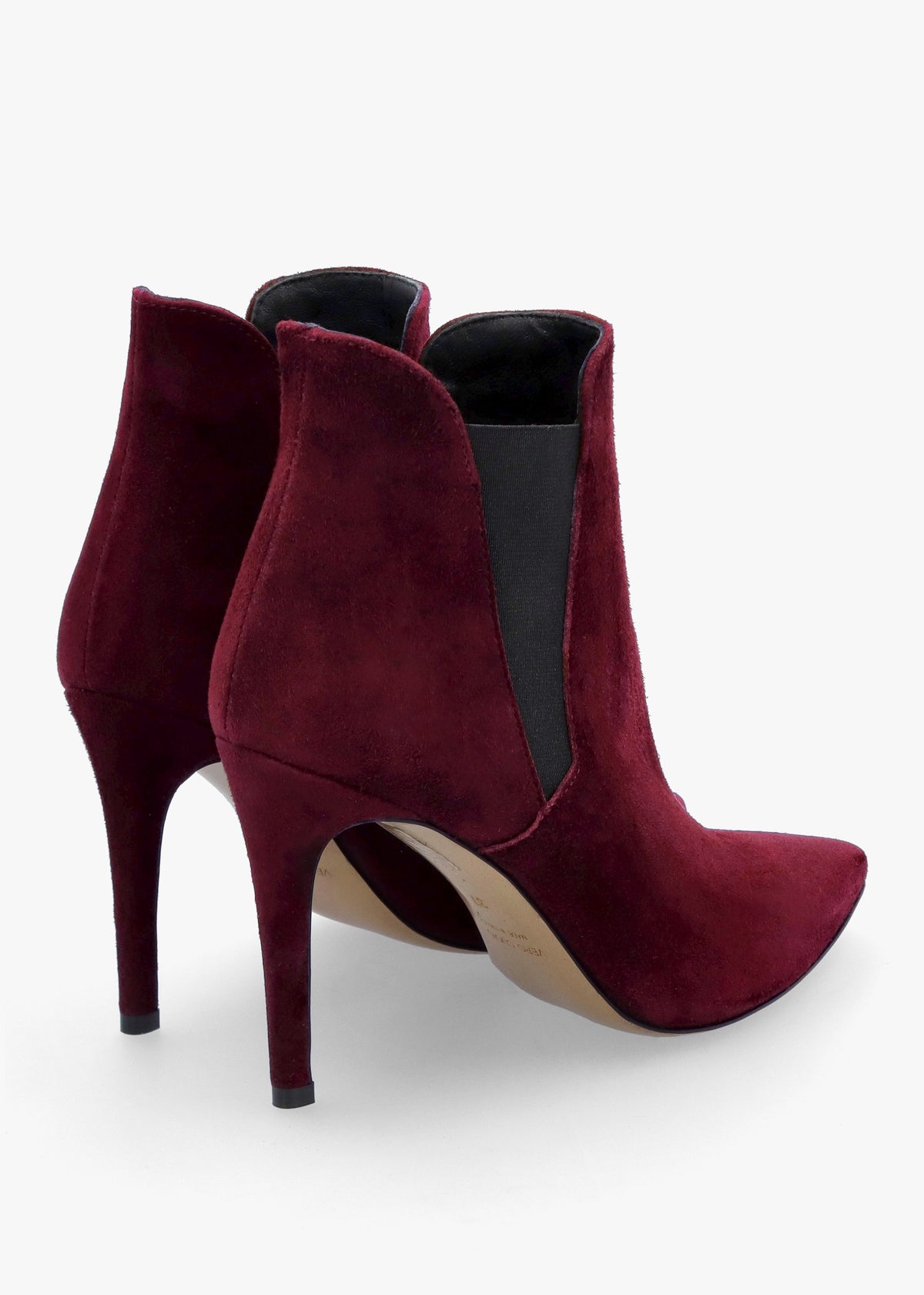 Adril Burgundy Suede Ankle Boots