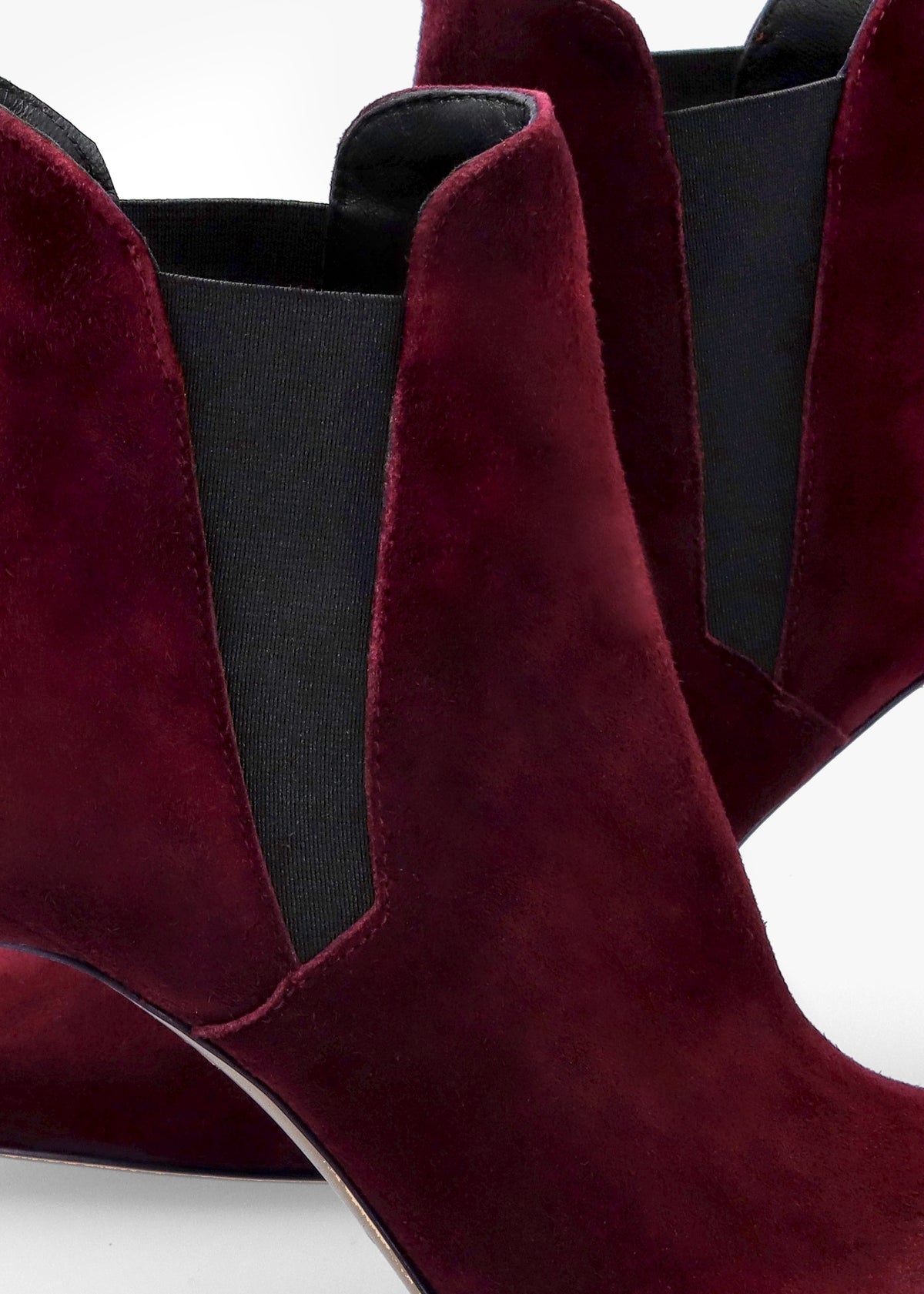 Adril Burgundy Suede Ankle Boots