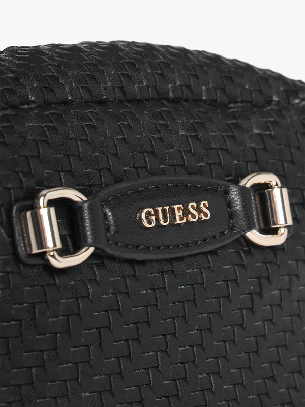 Francy Woven Black Camera Cross-Body Bag