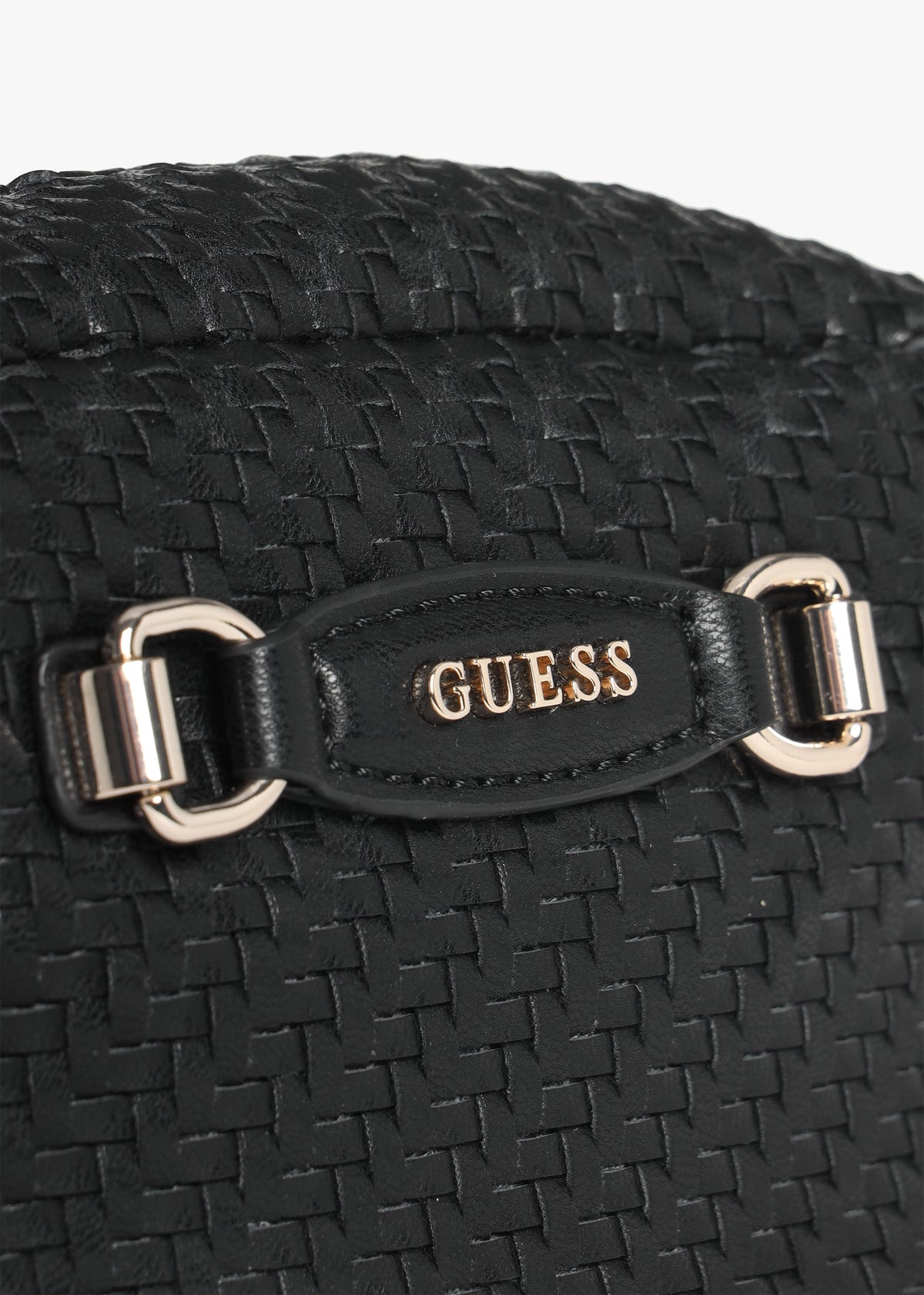 Francy Woven Black Camera Cross-Body Bag