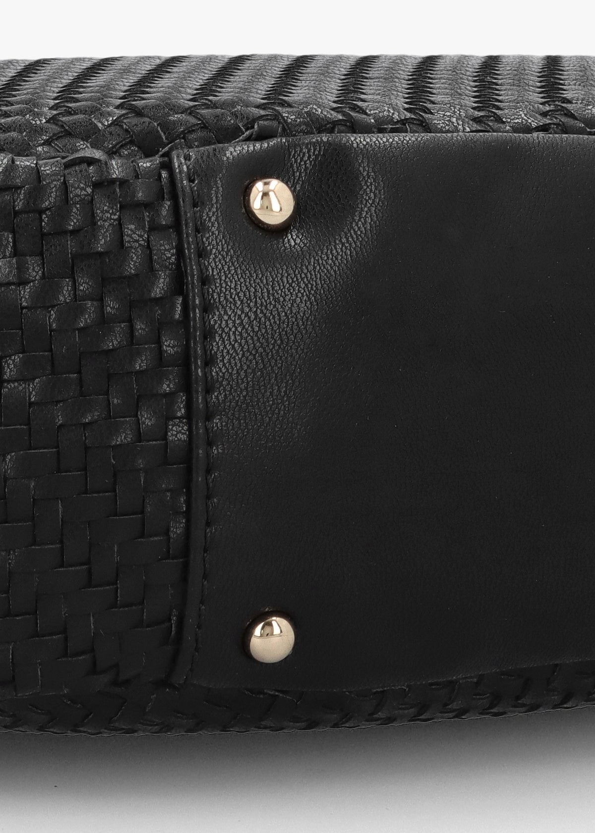 Francy Woven Black Hobo Bag
