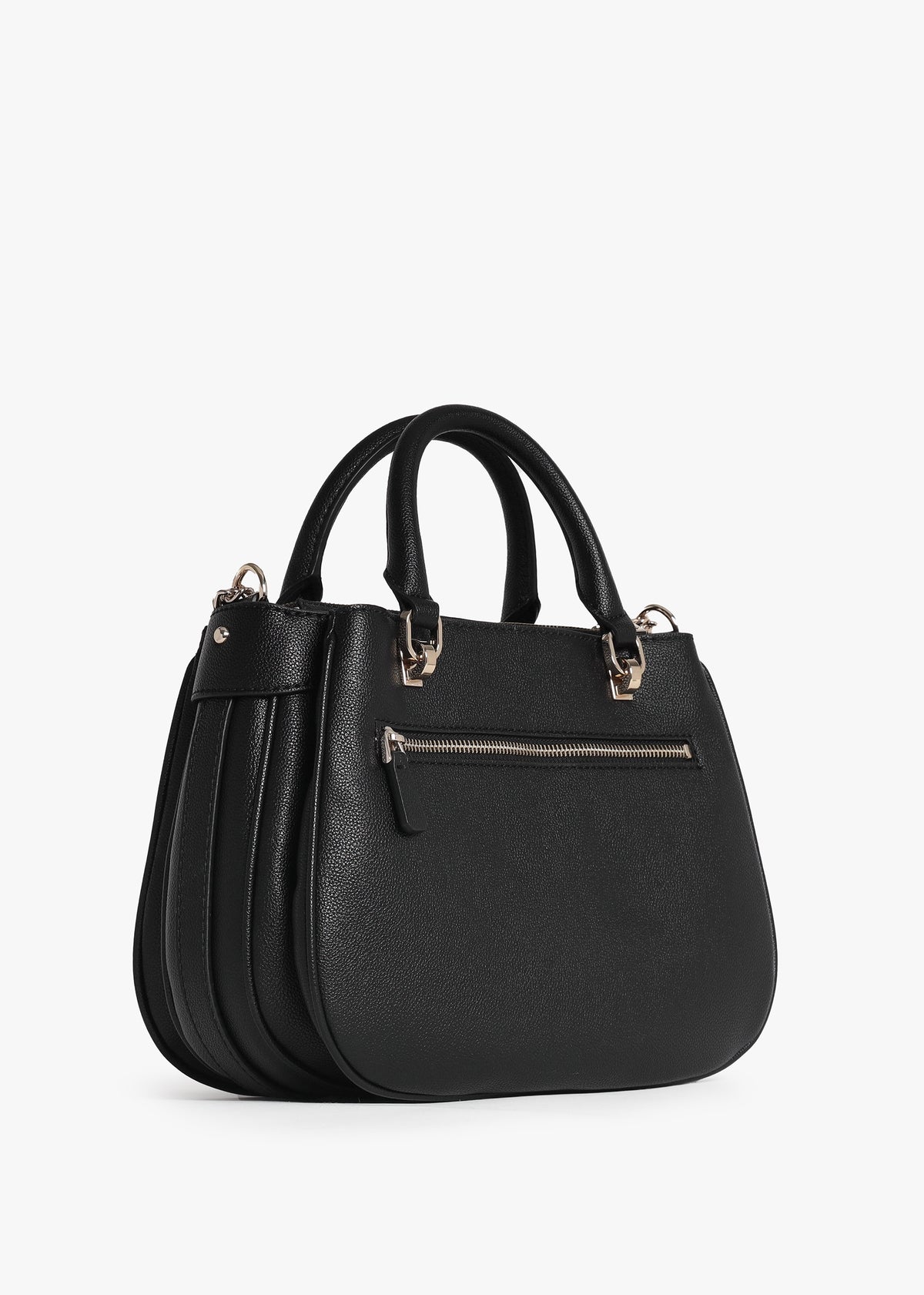 Fedora Black Shoulder Satchel Bag