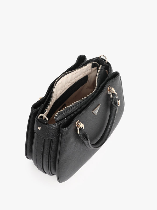 Fedora Black Shoulder Satchel Bag
