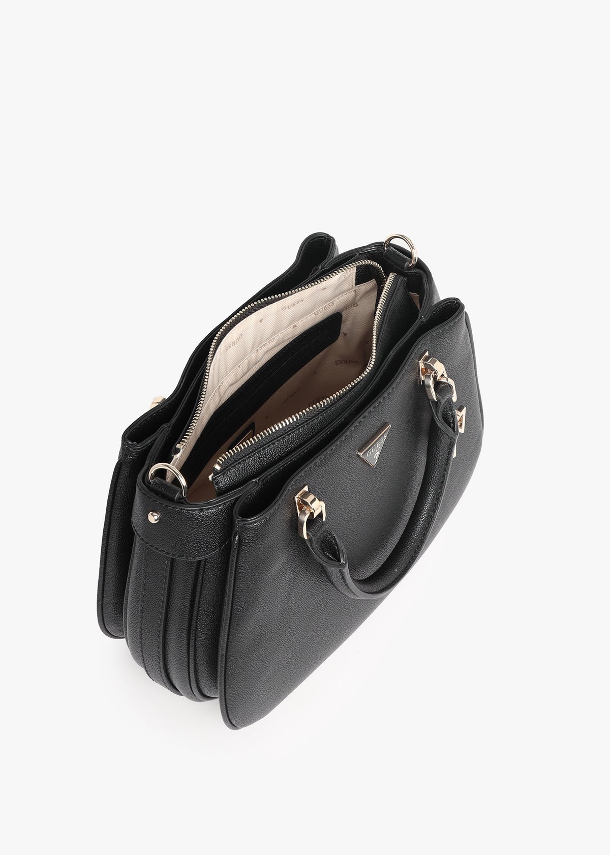 Fedora Black Shoulder Satchel Bag