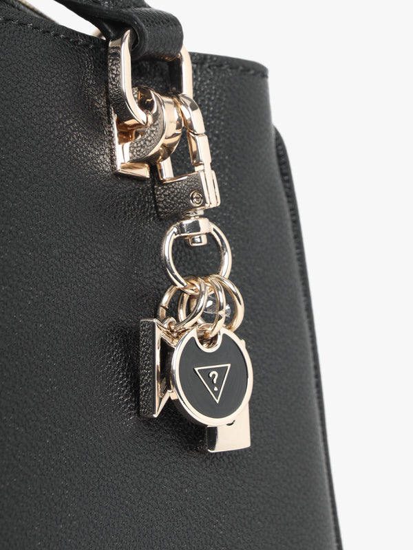 Fedora Black Shoulder Satchel Bag