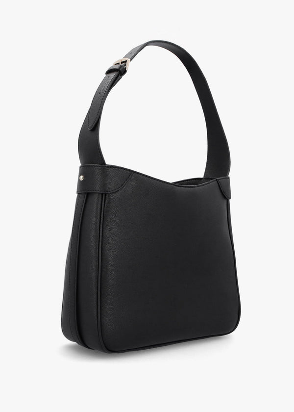 Fedora Black Hobo Shoulder Bag