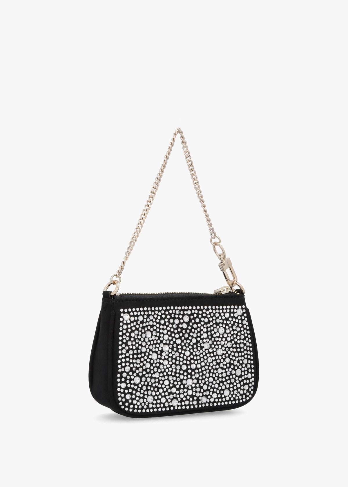 Jewel Black Pouch Short Handle Bag
