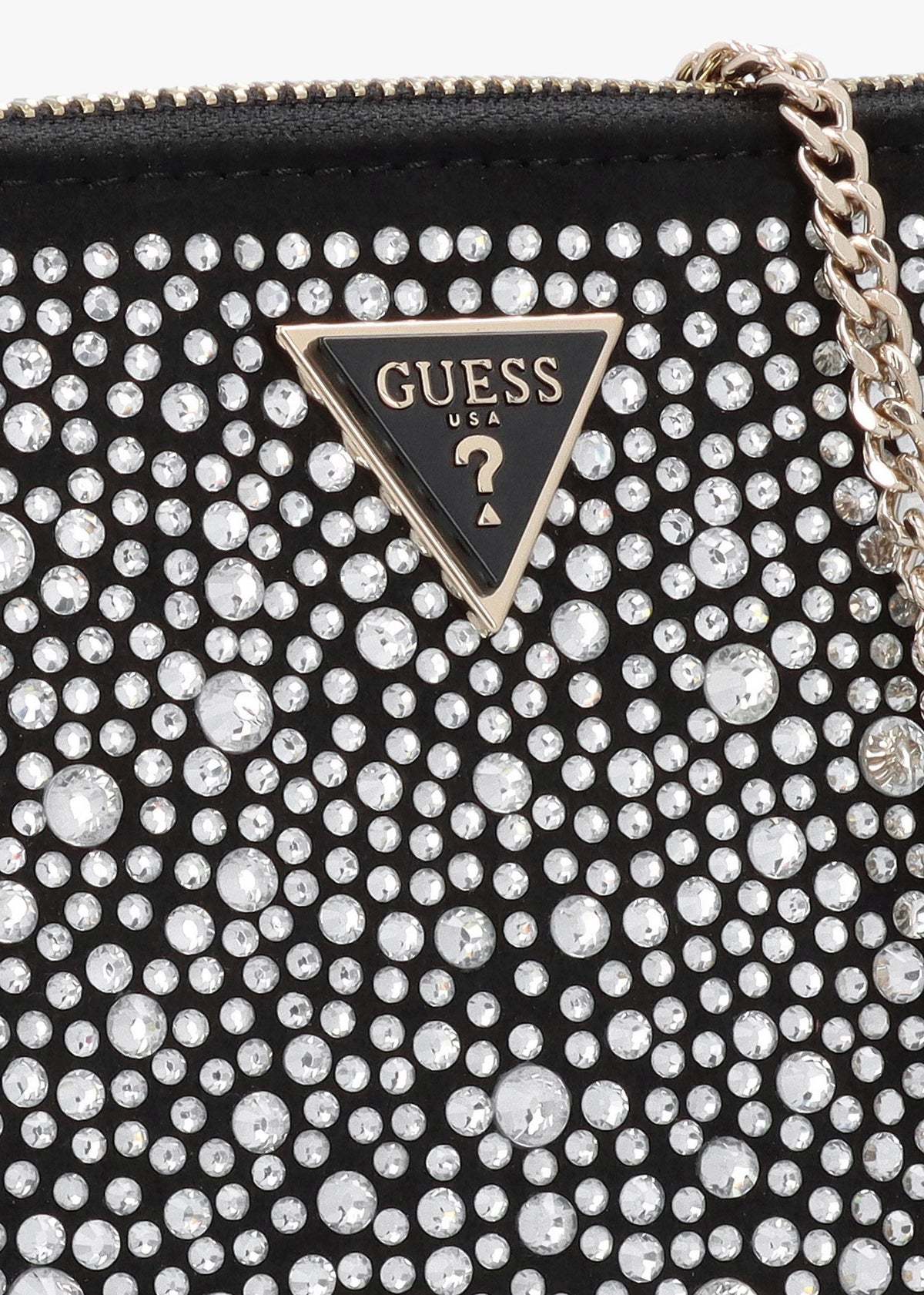 Jewel Black Pouch Short Handle Bag