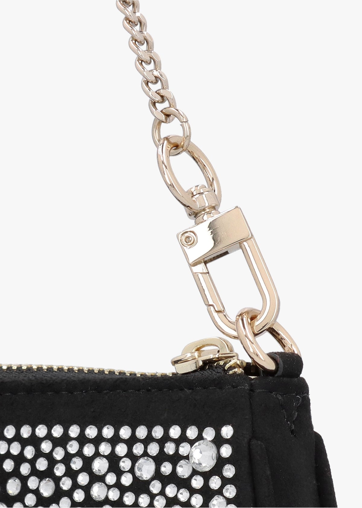 Jewel Black Pouch Short Handle Bag
