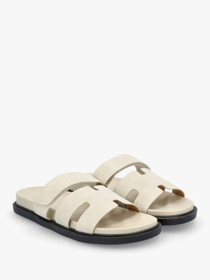 Yemmy Cream H Bar Flat Mules