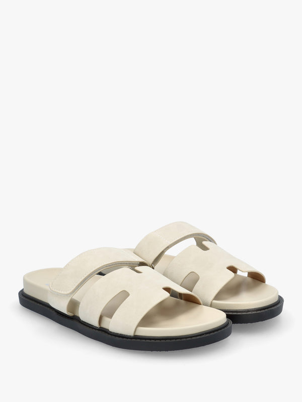 Yemmy Cream H Bar Flat Mules