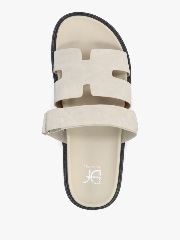 Yemmy Cream H Bar Flat Mules