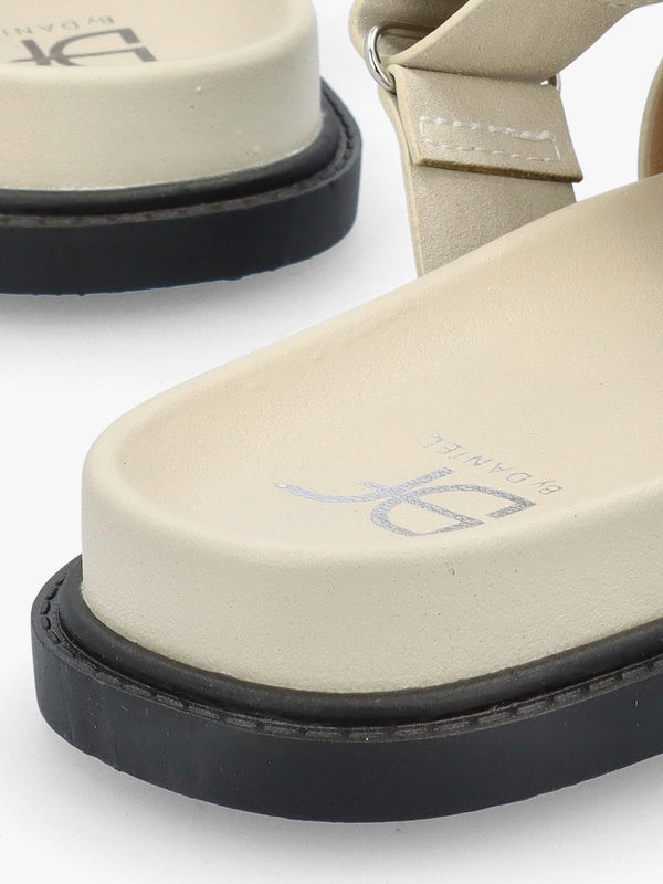 Yemmy Cream H Bar Flat Mules