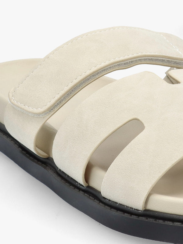 Yemmy Cream H Bar Flat Mules