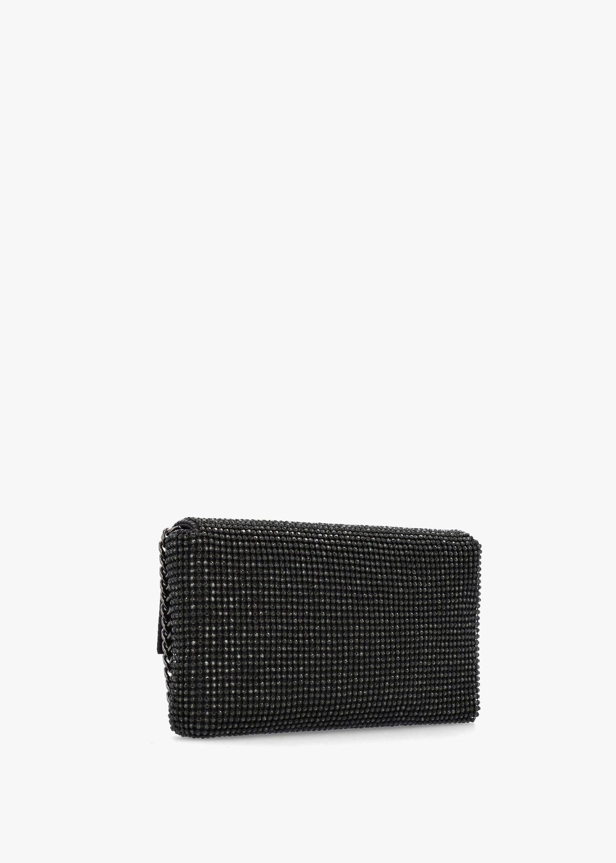 Zalina Diamante Black Flap Over Bag