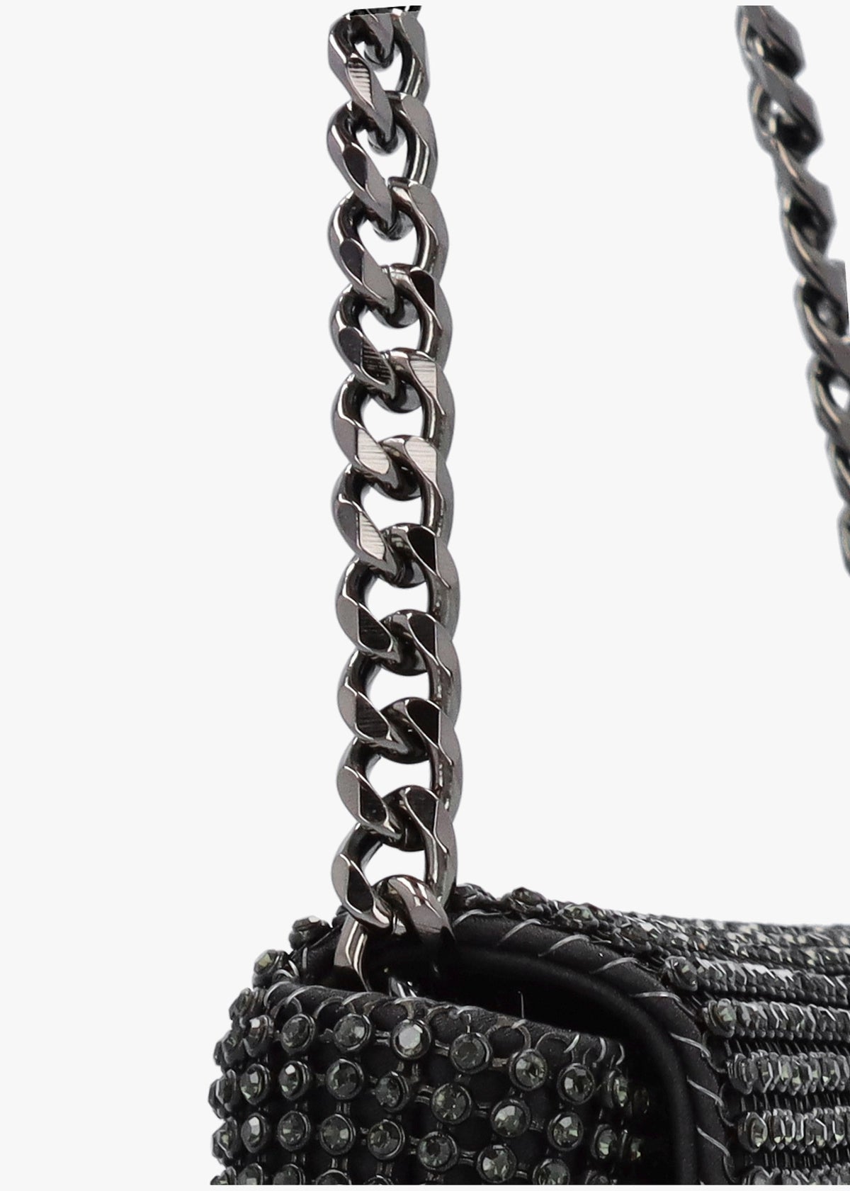 Zalina Diamante Black Flap Over Bag