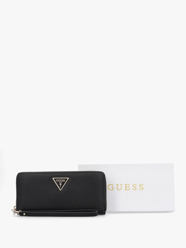 Large Laurel Black Zip Around Wallet