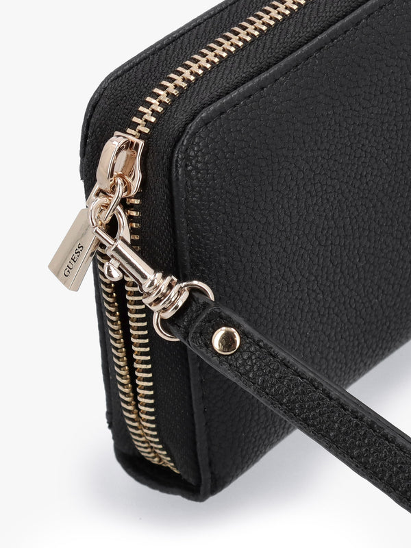 Large Laurel Black Zip Around Wallet
