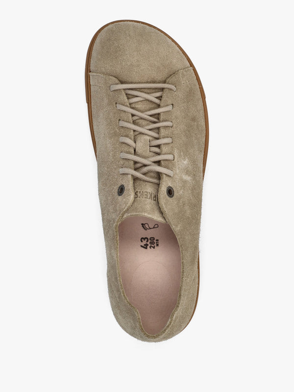 Men's Bend Low Gray Taupe Nubuck Leather Trainers
