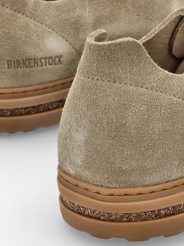 Men's Bend Low Gray Taupe Nubuck Leather Trainers