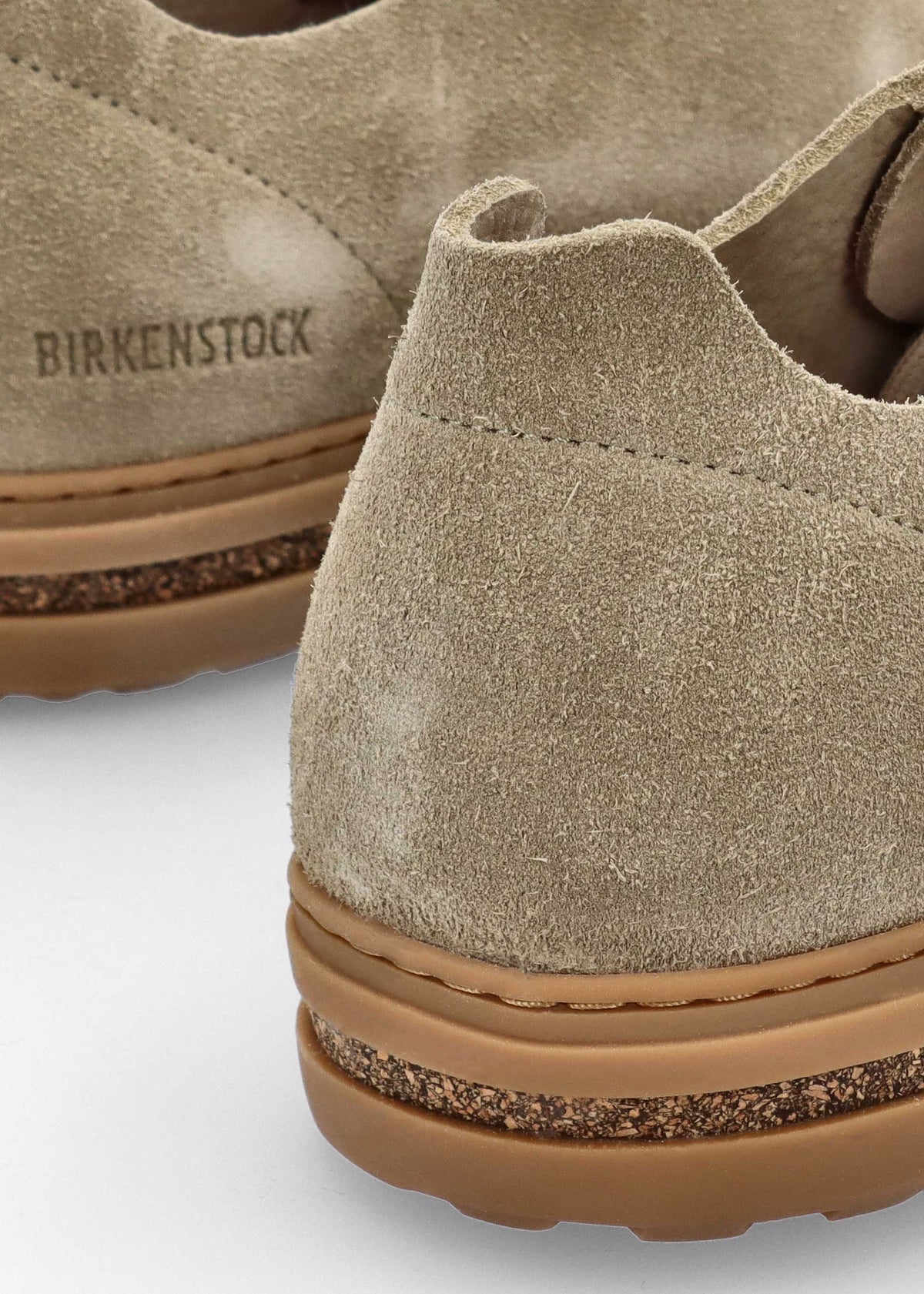 Men's Bend Low Gray Taupe Nubuck Leather Trainers